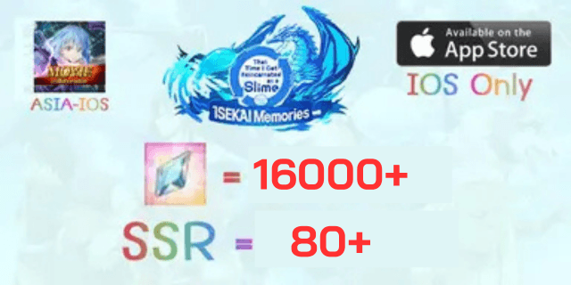 16000+IOS+80+SSR Slime Isekai ASIA