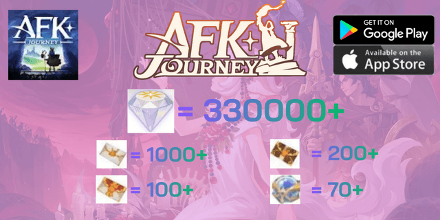 l 330000+ เพชร l + l ตั๋วและไอเท็มตามรูป l + l 90000 Arena Coins l + l 200000 Dust l + l 1600+Rare Souls l AFK Jorney Global