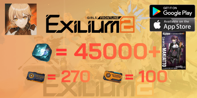 l Makiatto+Bitter Swet l + l 45000+Collapse Piece l + l 270 Access Permission l + l 100 Targeted Access Permission l GIRLS' FRONTLINE II: EXILIUM เซิพเวอ ASIA