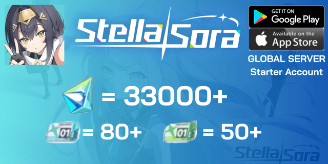 l 33000+เพชร l + l 80+Cerulean Tickets l + l 50+Sprout Tickets l ไอดีเริ่มต้น Stella Sora เซิพเวอ Global