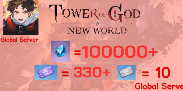 73000-85000+เพชร 260+ตั๋ว + SSR7-9 การันตี Tower Of God New World Global