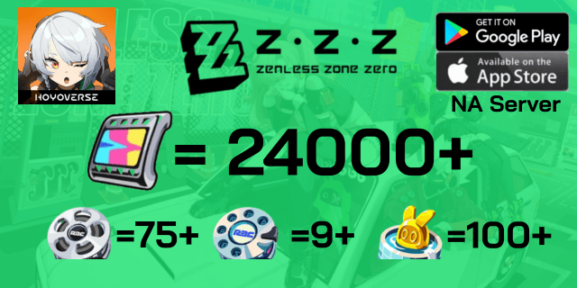 l 24000+เพชร l + l 75 Master Tape l + l 9 Encrypted Master Tape l หลักสุ่ม ไอดีเกม Zenless Zone Zero ฟามเพชร NA America